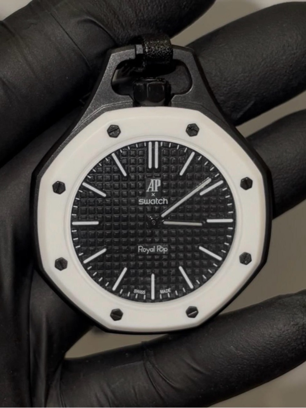 Audemars Piguet Black Dial White Bezel Royal Pop Watch